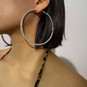 "Bling Bling" Large Hoop Earrings