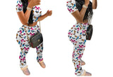 Two Piece Butterfly Pant Set