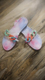 Rainbow Color Clear Chain Sandals